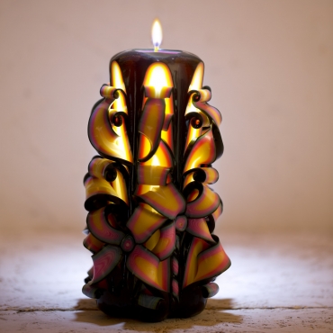 Big Rio carved candle, Candle making, Decorative candles, Gift for men, Black candle, EveCandles