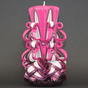 Big Pink Tree candle, Carved candles, Housewarming big candle