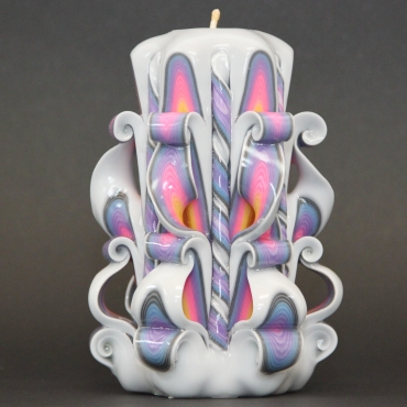 Decorative carved candles, Rainbow candle, Romantic candles, Lady's gifts, Vanity lighting