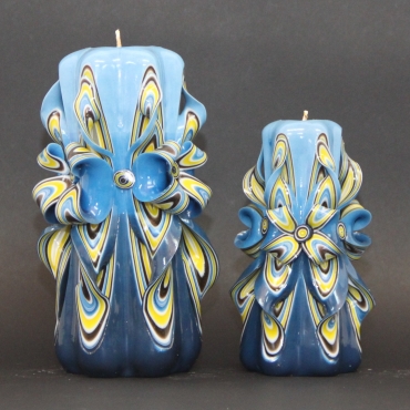 Big Blue candles, Mens gifts, Carved candle, Vanity lighting, Decorative candles, EveCandles