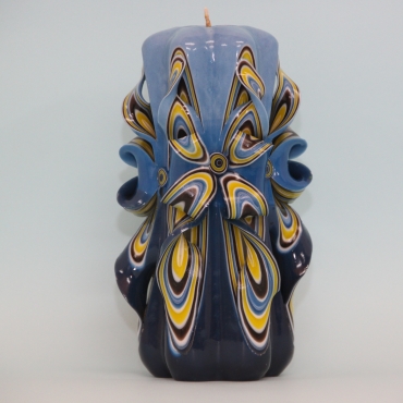 Big Blue candles, Mens gifts, Carved candle, Vanity lighting, Decorative candles, EveCandles