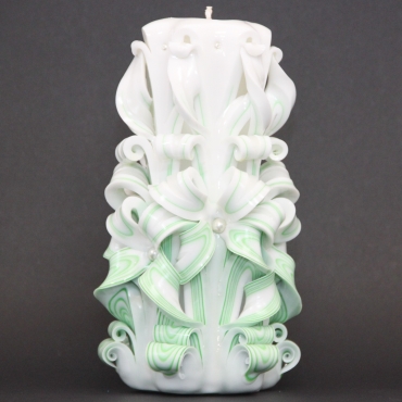 Big Green candle, Gift ideas, Wall decor, Vanity lighting, Unity candle, Mens gifts, Carved candle