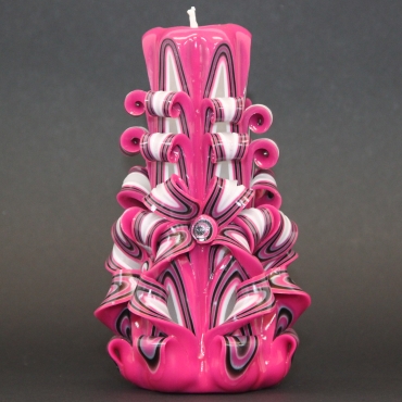 Medium Pink Tree candle - Carved candle - Gift ideas - Art decor - Gift baskets - Wall decor - Pink candle