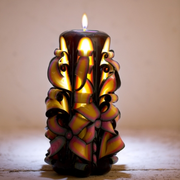 Candle light - Votive candle - Black carved candle - Gift for men - Christmas gifts - EveCandles