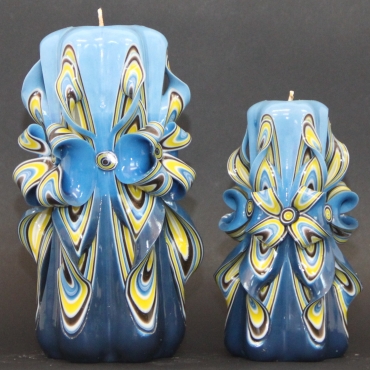 Set of couple Blue with Flowers