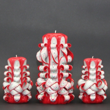 Set of Red and White candles